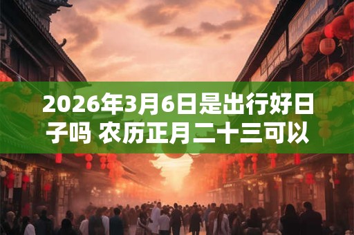 2026年3月6日是出行好日子吗 农历正月二十三可以出远门吗