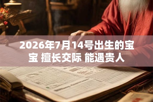 2026年7月14号出生的宝宝 擅长交际 能遇贵人