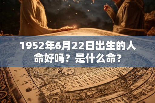 1952年6月22日出生的人命好吗？是什么命？