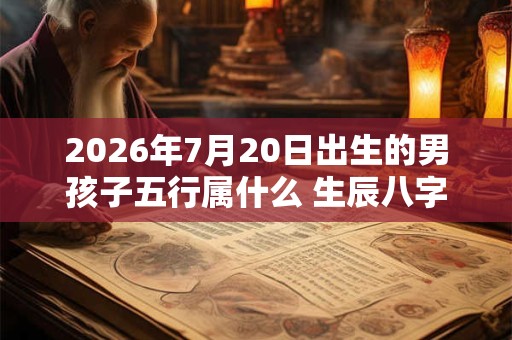 2026年7月20日出生的男孩子五行属什么 生辰八字取名