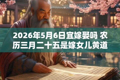 2026年5月6日宜嫁娶吗 农历三月二十五是嫁女儿黄道吉日吗