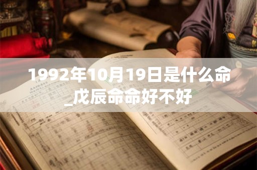 1992年10月19日是什么命_戊辰命命好不好