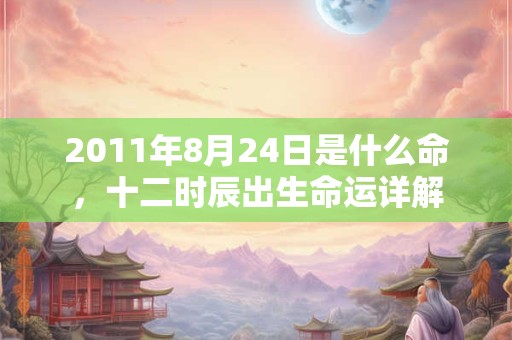 2011年8月24日是什么命，十二时辰出生命运详解