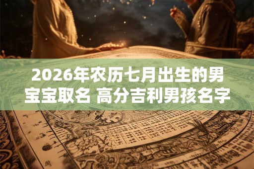 2026年农历七月出生的男宝宝取名 高分吉利男孩名字