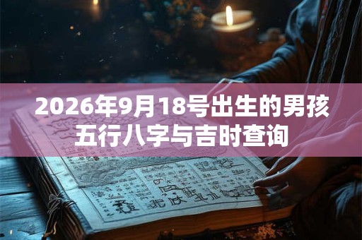 2026年9月18号出生的男孩五行八字与吉时查询 2026年9月18号出生的男孩五行八字与吉时查询