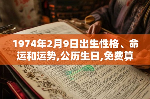 1974年2月9日出生性格、命运和运势,公历生日,免费算命 1974年2月9日出生性格、命运和运势,公历生日,免费算命