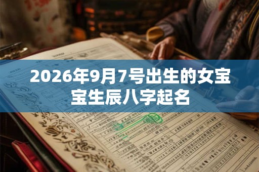 2026年9月7号出生的女宝宝生辰八字起名 2026年9月7号出生的女宝宝生辰八字起名