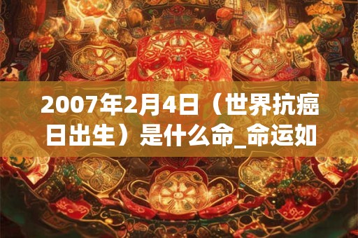 2007年2月4日（世界抗癌日出生）是什么命_命运如何