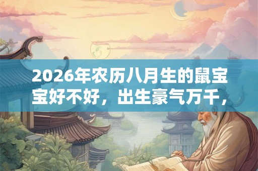 2026年农历八月生的鼠宝宝好不好，出生豪气万千，有领导风范