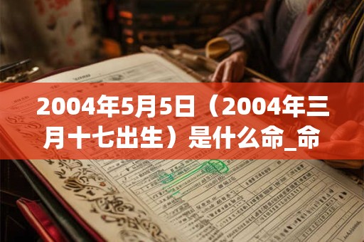 2004年5月5日（2004年三月十七出生）是什么命_命运如何
