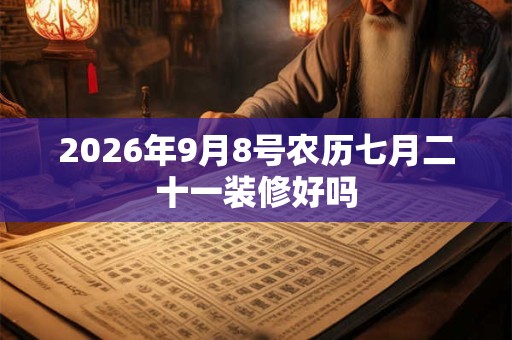 2026年9月8号农历七月二十一装修好吗