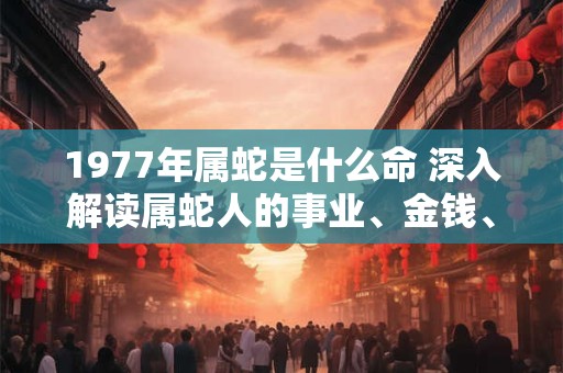 1977年属蛇是什么命 深入解读属蛇人的事业、金钱、感情和健康! 1977年属蛇是什么命 深入解读属蛇人的事业、金钱、感情和健康!