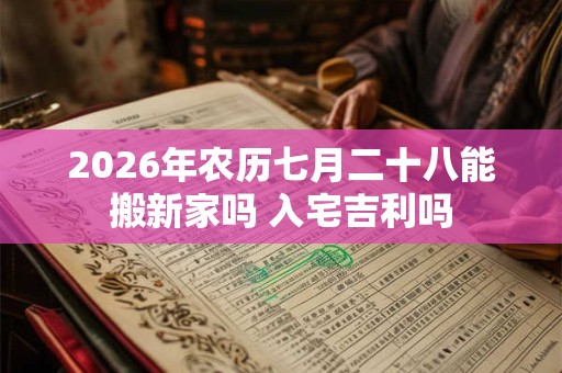 2026年农历七月二十八能搬新家吗 入宅吉利吗 2026年农历七月二十八能搬新家吗 入宅吉利吗