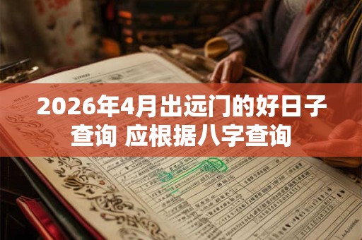 2026年4月出远门的好日子查询 应根据八字查询
