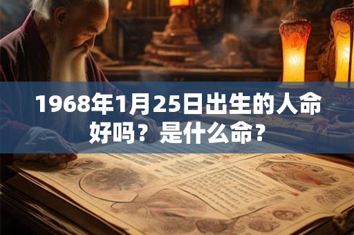 1968年1月25日出生的人命好吗?是什么命? 1968年1月25日出生的人命好吗?是什么命?