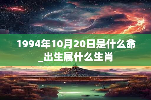 1994年10月20日是什么命_出生属什么生肖