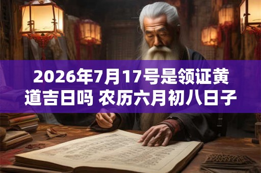 2026年7月17号是领证黄道吉日吗 农历六月初八日子好吗