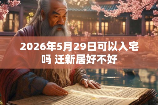 2026年5月29日可以入宅吗 迁新居好不好 2026年5月29日可以入宅吗 迁新居好不好
