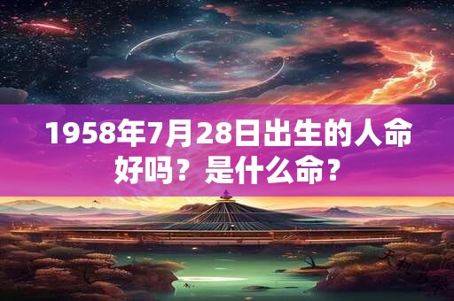 1958年7月28日出生的人命好吗？是什么命？