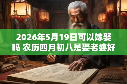 2026年5月19日可以嫁娶吗 农历四月初八是娶老婆好日子吗
