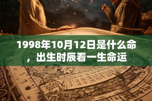 1998年10月12日是什么命，出生时辰看一生命运