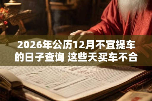 2026年公历12月不宜提车的日子查询 这些天买车不合适