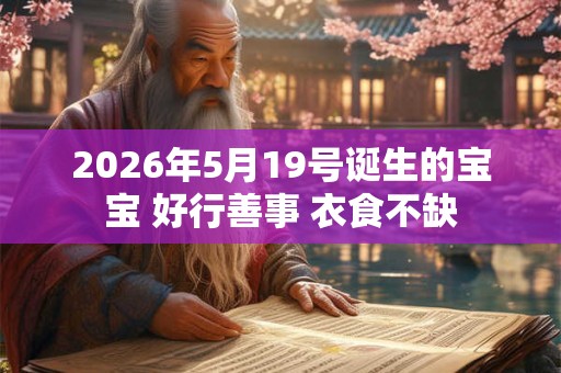 2026年5月19号诞生的宝宝 好行善事 衣食不缺