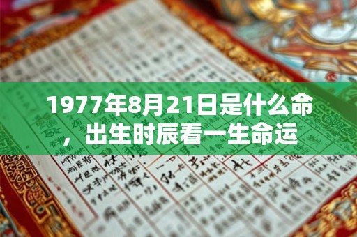 1977年8月21日是什么命，出生时辰看一生命运
