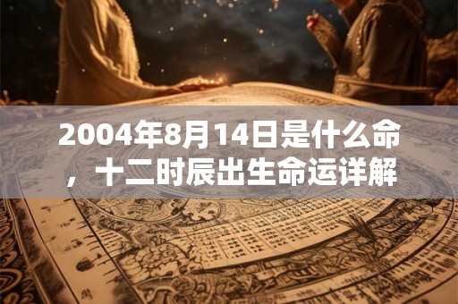 2004年8月14日是什么命，十二时辰出生命运详解