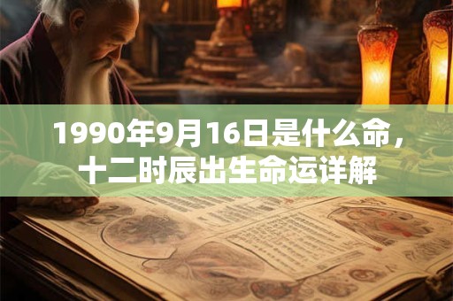 1990年9月16日是什么命，十二时辰出生命运详解