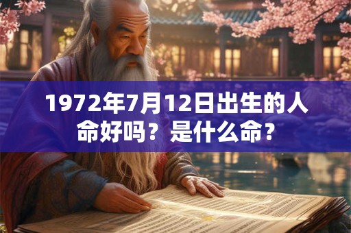 1972年7月12日出生的人命好吗？是什么命？