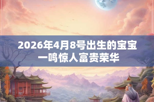 2026年4月8号出生的宝宝 一鸣惊人富贵荣华