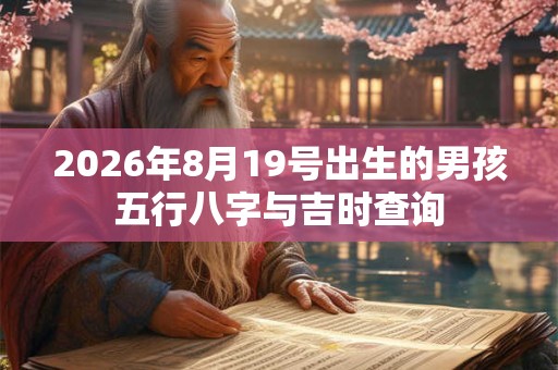 2026年8月19号出生的男孩五行八字与吉时查询