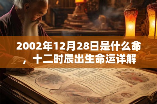 2002年12月28日是什么命，十二时辰出生命运详解