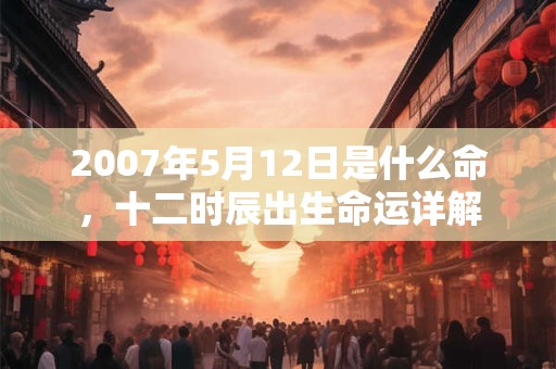 2007年5月12日是什么命,十二时辰出生命运详解 2007年5月12日是什么命,十二时辰出生命运详解
