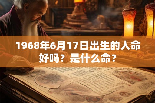 1968年6月17日出生的人命好吗？是什么命？