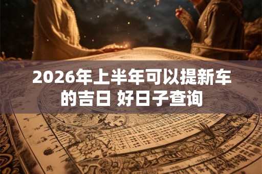 2026年上半年可以提新车的吉日 好日子查询
