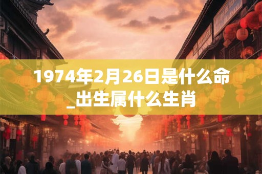 1974年2月26日是什么命_出生属什么生肖