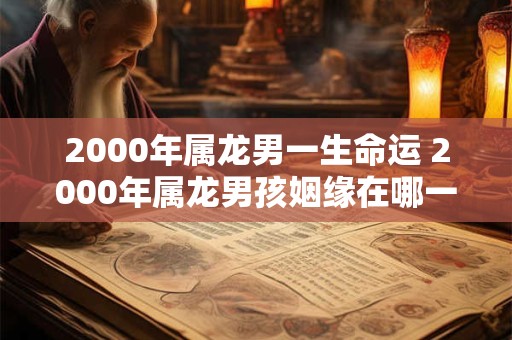2000年属龙男一生命运 2000年属龙男孩姻缘在哪一年
