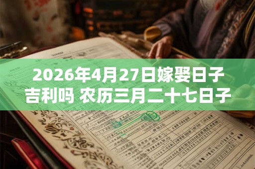 2026年4月27日嫁娶日子吉利吗 农历三月二十七日子分析