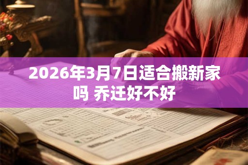 2026年3月7日适合搬新家吗 乔迁好不好