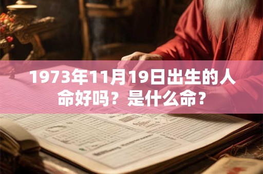 1973年11月19日出生的人命好吗?是什么命? 1973年11月19日出生的人命好吗?是什么命?