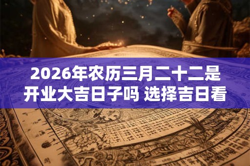 2026年农历三月二十二是开业大吉日子吗 选择吉日看八字 2026年农历三月二十二是开业大吉日子吗 选择吉日看八字