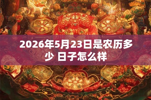 2026年5月23日是农历多少 日子怎么样