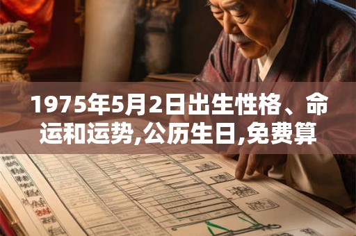 1975年5月2日出生性格、命运和运势,公历生日,免费算命 1975年5月2日出生性格、命运和运势,公历生日,免费算命