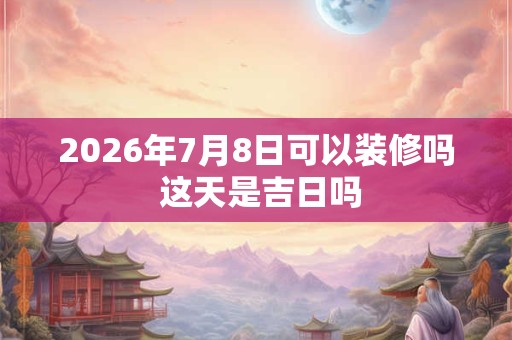 2026年7月8日可以装修吗 这天是吉日吗 2026年7月8日可以装修吗 这天是吉日吗