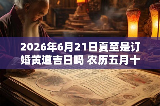 2026年6月21日夏至是订婚黄道吉日吗 农历五月十二日子好吗 2026年6月21日夏至是订婚黄道吉日吗 农历五月十二日子好吗