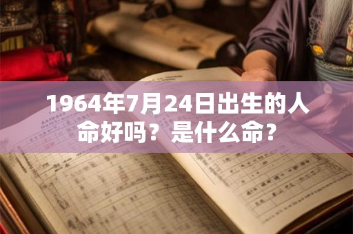 1964年7月24日出生的人命好吗？是什么命？