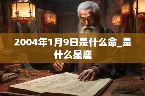 2004年1月9日是什么命_是什么星座