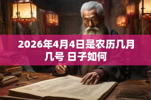 2026年4月4日是农历几月几号 日子如何 2026年4月4日是农历几月几号 日子如何